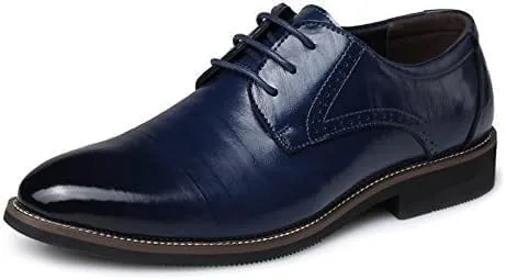 Zapatos de vestir con punta degradada para hombre, zapatos Oxford formales puntiagudos con cordones, traje de negocios, zapatos de esmoquin para