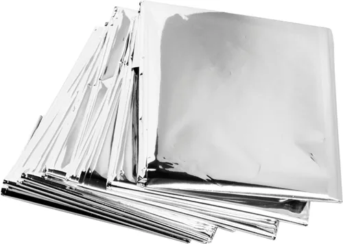 Vista 4 de ASA TECHMED Mantas térmicas de Mylar de emergencia a granel, manta espacial, kit de supervivencia para camping, kit de primeros auxilios