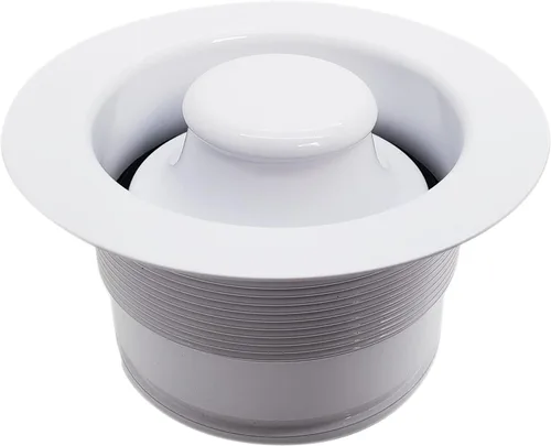 Westbrass D2105-50 - Brida y tapón de drenaje de latón para fregadero de 3-12 pulgadas EZ-Mount, 1 paquete, recubrimiento en polvo blanco
