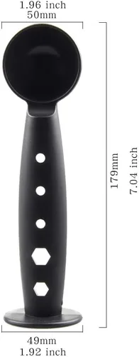 Vista 2 de Coffer - Manipulador multifuncional para expreso con cuchara medidora de 0.35 onzas, herramienta de ajuste de café para barista, prensa de granos