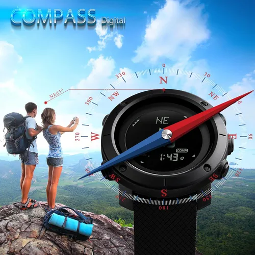 Vista 4 de WINKONMU Military Watches with Compass Altimeter Barometer Pedometer Thermometer Outdoors Watch for Men