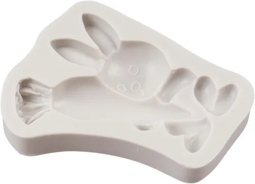 Vista 8 de Moldes para fondant de Pascua, moldes de silicona de conejo, zanahorias de conejo, molde de resina para decoración de pasteles, decoración