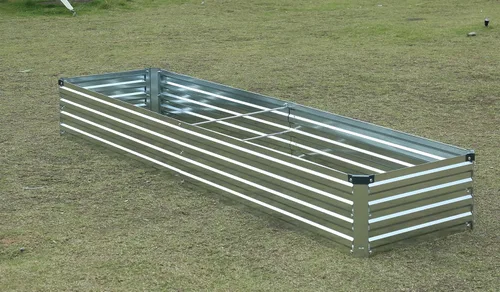 Vista 7 de 2 camas de jardín elevadas galvanizadas de 8 x 2 x 1 pies, kit de cama elevada de graden, cama cuadrada de metal para jardín, maceta grande elevada