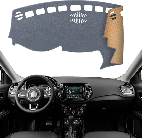 Vista 26 de KEYOOG Cubierta de Salpicadero Alfombrilla de Tablero Compatible con Je-ep Wrangler JK 2017-2011 (para Código de Cuerpo JK), Alfombrilla