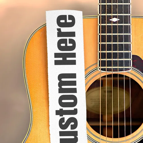 Vista 6 de Correa de guitarra personalizada para guitarras acústicas eléctricas bajas, accesorios de guitarra ajustables