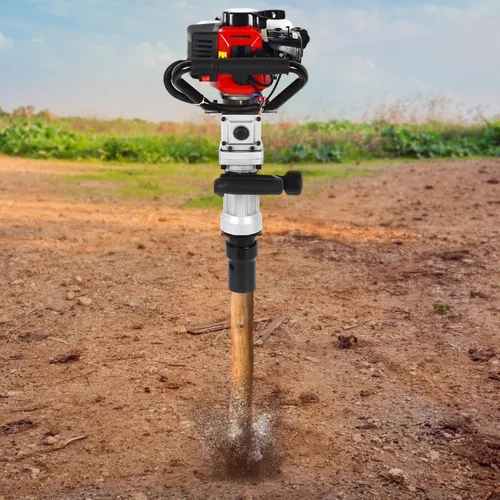 Vista 7 de 2 tiempos Gasolina Power T Post Driver Pila Motor Cerca Post Hole Digger 32.6CC Gas-Powered Farm & Home Series Post Driver