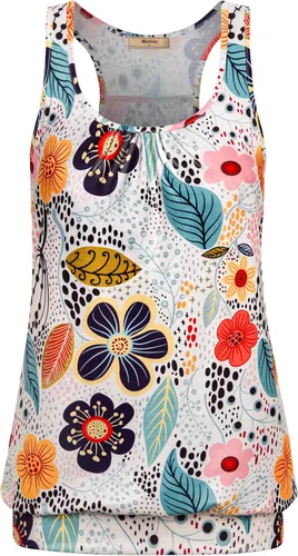Vista 15 de Miusey - Camiseta sin mangas para mujer, cuello redondo, ajuste holgado, espalda cruzada, de yoga 1# Negro