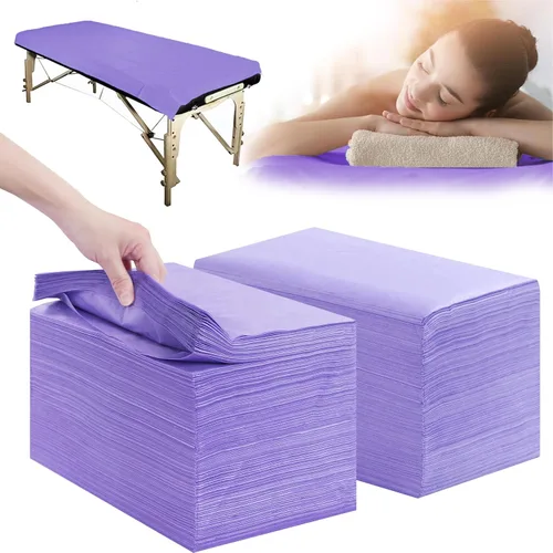 Vista 14 de Sábanas desechables de 200 piezas de 31 x 71 pulgadas, sábanas de mesa de masaje, tela no tejida, cubierta de cama de spa transpirable para masajes