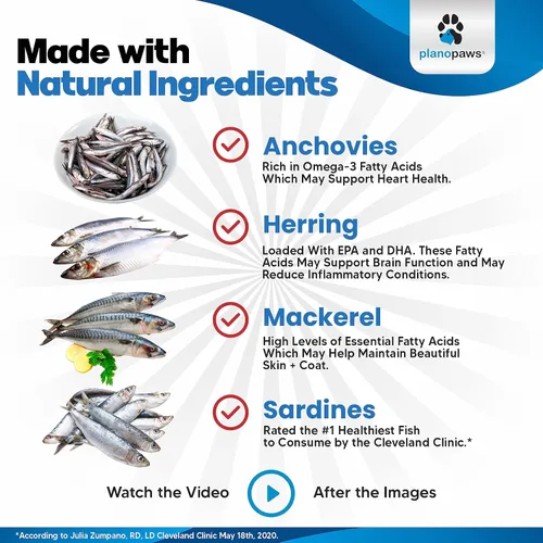Vista 6 de Aceite de pescado Omega 3 para perros, mejor que el aceite de salmón, suplemento de aceite de pescado para perros para reducir el desprendimiento