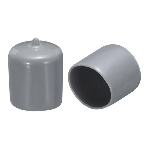 Vista 25 de uxcell 30 tapas de goma de 0.827 in de vinilo de identificación de tubo redondo tapa de perno tapa de tornillo protectores de rosca azul