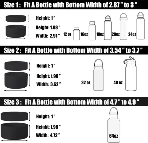 Vista 6 de Greant Protector de botella flexible y 6 popotes de repuesto compatibles con botellas de agua de boca ancha Hydro Flask de 32 a 40 onzas