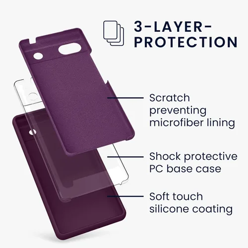 Vista 71 de kwmobile Funda Compatible con Google Pixel 6 Pro - Funda de teléfono de silicona TPU con acabado suave - Azul Arrecife