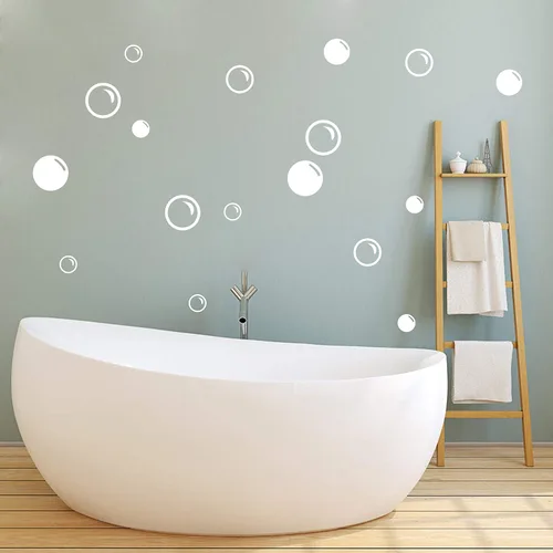 90 calcomanías de pared grandes con burbujas de jabón, calcomanías de baño, arte de pared, vinilo para baño, dormitorio, decoración de guardería,