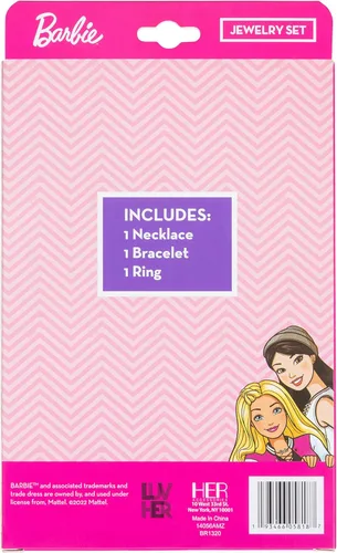 Vista 6 de LUV HER Conjunto de Joyas para Niñas – Conjunto de Caja de Joyas de Juguete de 3 Piezas para Vestirse con Collar de Cuentas, Pulsera y Anillo