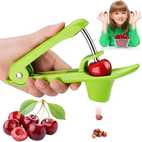 Vista 13 de Picadora de cerezas, herramienta para deshuesar de oliva, removedor de herramientas para deshuesar cereza, removedor de núcleo de pozo de frutas
