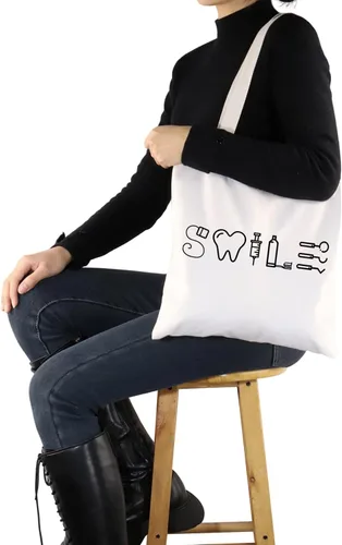 Vista 6 de G2TUP Dentists Smile Handbag Dental Assistant Tote Bag Dental Hygienist Graduation Gift