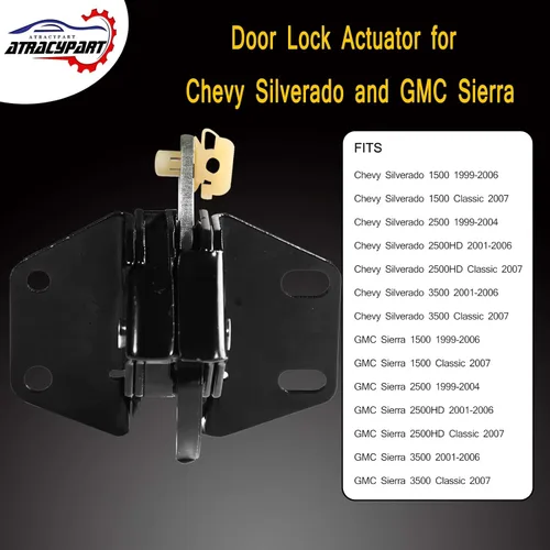 Vista 3 de ATRACYPART Pestillo de puerta trasera Lowe de tercera puerta Trasero izquierdo o trasero derecho para Chevy Silverado GMC Sierra Extended Cab