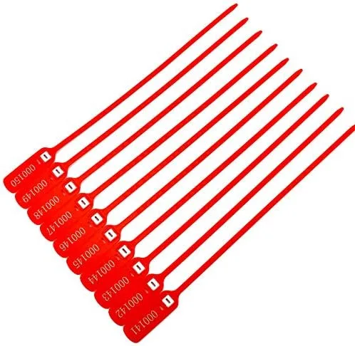 Vista 10 de Sellos de plástico resistente para camiones y remolques, etiquetas de seguridad numeradas, lazos de seguridad, cierres de almohadilla apretados