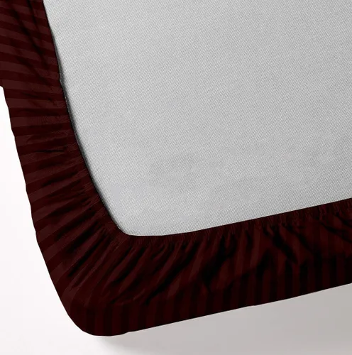 Vista 60 de Top - Juego de sábanas de cabeza dividida tamaño King, base de cama ajustable, sábanas King a rayas gris claro 100% algodón egipcio que se adapta a