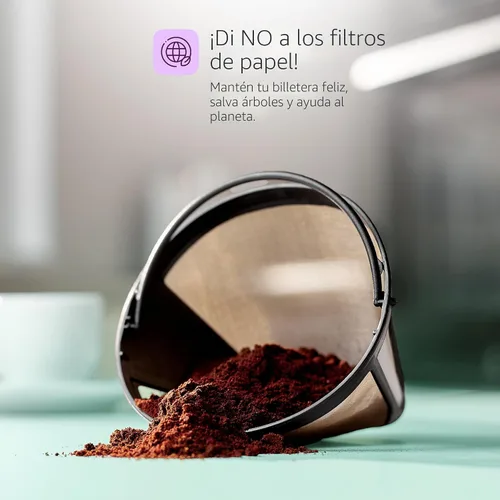 Vista 7 de Paquete de 1 filtro de café de cono permanente reutilizables #4 – Compatible con cafeteras Cuisinart de 10 a 14 tazas (DCC-3200, DCC-1200, DCC-3400)