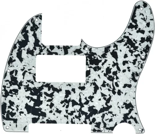 Vista 7 de KAISH - Carcasa de 8 agujeros para guitarra Tele Humbucker, golpeador blanco de 3 capas para Telecaster de EE. UU./México