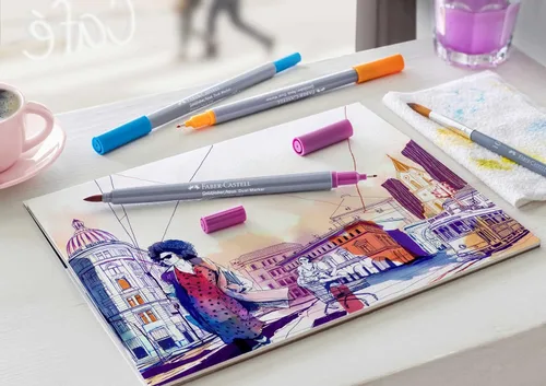 Vista 3 de Faber-Castell Goldfaber Aqua Dual Marker - Cartera de 6 - Fantasía