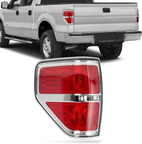 RANSOTO Luz Trasera F150 Compatible con Ford F-150 2009 2010 2011 2012 2013 2014 Izquierda Lámpara de Freno Trasera Lateral del Conductor - Acabado