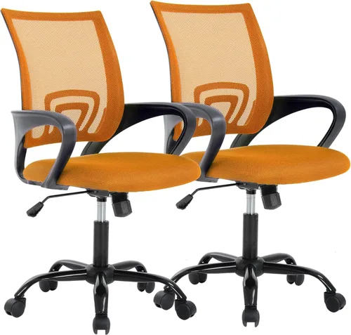 Vista 20 de PayLessHere Silla de Oficina para Computadora Ergonómica Económica Silla de Escritorio Ajustable Cómoda de Respaldo Medio de Trabajo con Ruedas