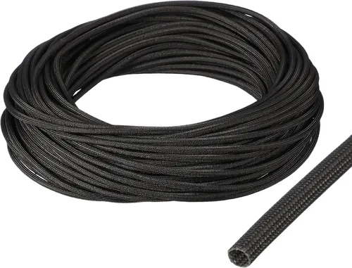 Vista 49 de uxcell Protector de Cable Aislante, 1mm/0.04 Pulgadas - 10m/33 Pies Manga de Fibra de Vidrio de Alta Temperatura Negra