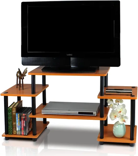 Vista 12 de Furinno JAYA - Soporte esquinero para TV, diseño simple, color espresso/negro