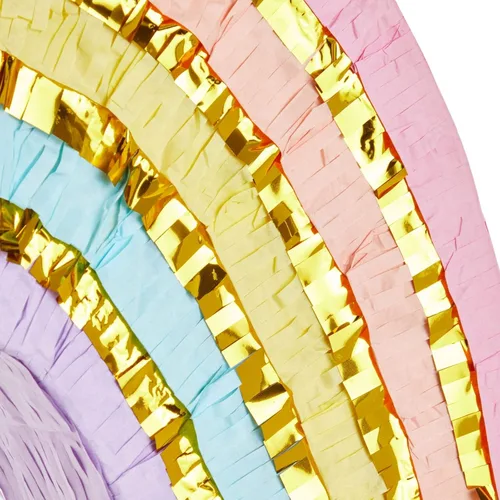 Vista 9 de BLUE PANDA Pinata arcoíris con cuerda de tiro, pequeña, 16.5 x 10 x 3 pulgadas, color pastel, mini piñata de cumpleaños para decoración