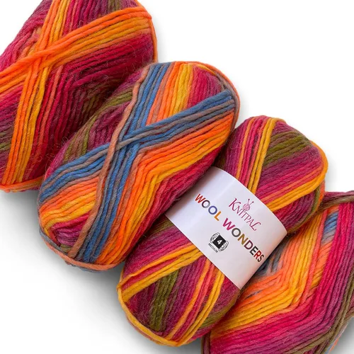 Vista 22 de Wool Wonders - Ovillo de lana para tejer, paquete de 4 (640 yardas/14.11 oz), patrones libres, hilo de lana para tejer, Aran/pesado #4