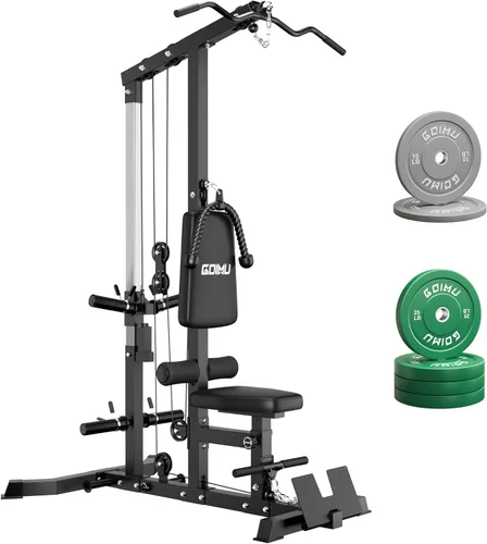 Vista 11 de LS01 Máquina de tracción LAT, máquina de cable para remo LAT con abdominales, torre LAT con accesorios de remo con cable, estaciones de polea 3 en 1