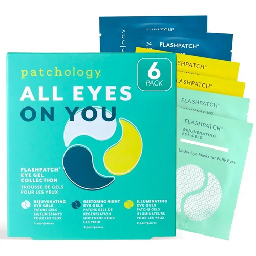 Patchology All Eyes On You - Máscara para debajo de los ojos, con infusión de retinol, colágeno y té verde, geles para ojeras, hinchazón y arrugas,