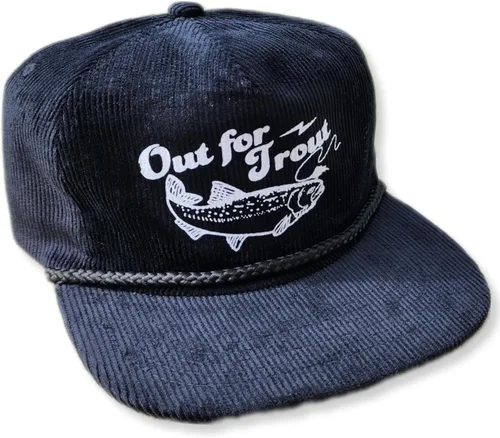 Vista 62 de ThatsRad Out for Trout Corduroy Snapback Sombrero Gorra Pesca con Mosca Pescador