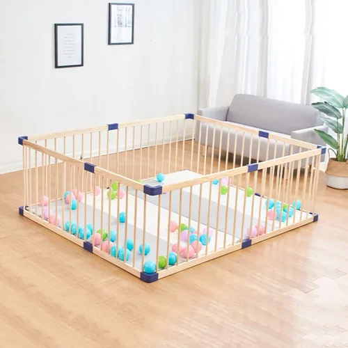 Vista 9 de Jolan Corralito para bebés de madera, fácil de instalar y quitar, cerca del bebé, para interiores y exteriores, centro de actividades de seguridad