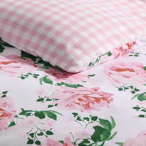 Vista 11 de Betsey Johnson - Juego de funda de edredón tamaño twin, ropa de cama de algodón suave con funda de almohada a juego, artículos esenciales
