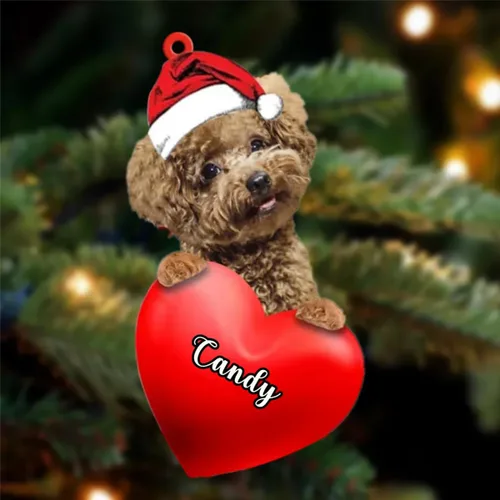Vista 98 de Amantes de los perros de Navidad, corazón de perro de Navidad disponible para muchos perros Malamute de Alaska, adorno de Navidad, adorno