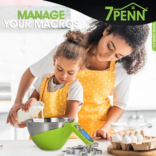 Vista 6 de 7Penn Báscula de alimentos para cocina – Báscula verde de 70 onzas con capacidad para leer hasta 11 libras – Báscula digital de alimentos