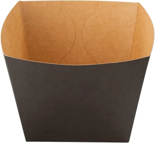 Vista 10 de Restaurantware -Bio Tek - Cajas de aperitivos de 4.3 x 3.2 pulgadas, 200 cajas desechables para papas fritas – Forro de polietileno, apto para frío