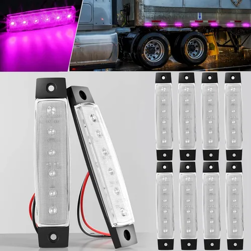 Vista 11 de BJZ luces LED para remolque verdes, 6 luces LED, barra de luz de señal de giro, indicador de luz de 3.8" para parte delantera y trasera