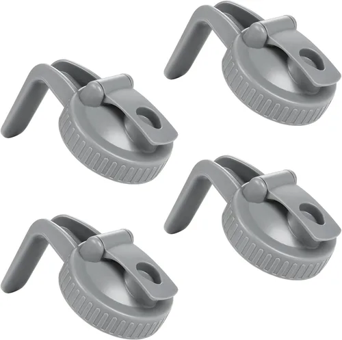 Vista 8 de Tapa de boquilla para tarros de boca ancha, tapa hermética con asa, a prueba de fugas y duradera, paquete de 2