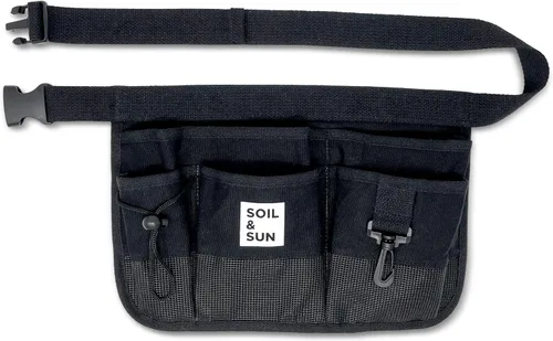 Soil & Sun Delantal de herramientas de jardín para mujer, delantal de herramientas, cinturón utilitario para mujer, maestra, delantal de cintura de