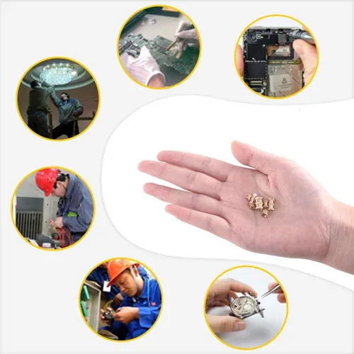 Vista 5 de MroMax Tuercas de inserción moleteadas M2, latón métrico M2x3x3.0.079 in Tuercas de inserción roscadas a través de roscas encajadas en agujeros