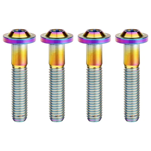 Vista 13 de Tornillos de cabeza Torx de titanio M8 10 15 20 25 30 60 2.756 in Tornillos de cabeza Torx paquete de 4 (M8x15mm, plateado)