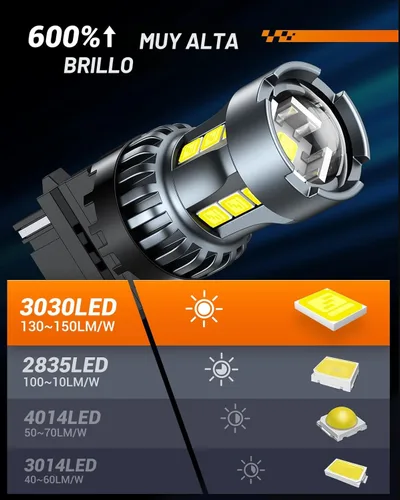 Vista 4 de SEALIGHT 3156 3157 - Bombilla LED blanca para luces de reversa, bombillas LED 3056 3057 4057 4157 con proyector, recambio para luz trasera, luz