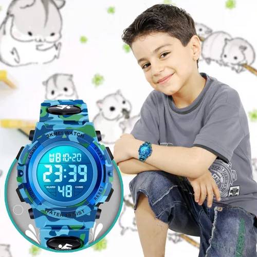 Vista 6 de ATIMO Reloj deportivo digital impermeable LED 50M para niños - Regalos para niños