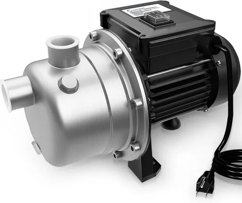 Vista 9 de LANCHEZ Bomba de pozo poco profundo, bomba de riego de jardín de acero inoxidable, bomba de transferencia de agua de 115 V, bomba de chorro