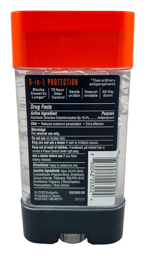 Vista 4 de Right Guard Xtreme Defense Arctic Refresh Gel 4 oz Hombres