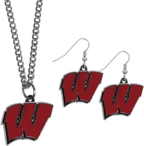 Vista 20 de Siskiyou Sports NCAA unisex-adult Dangle Earrings and Chain Necklace Set